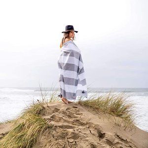 NEW Wise Owl Grey Stripe Beach Towel 7x4